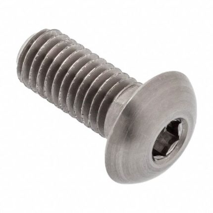 Socket Head Cap Screw: #8-36 Thread Size, 3/8 in Lg, Button, Plain, Stainless Steel, 18-8