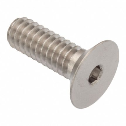 Socket Head Cap Screw: 1/4"-20 Thread Size, 3/4 in Lg, Flat, Plain, Stainless Steel, 18-8