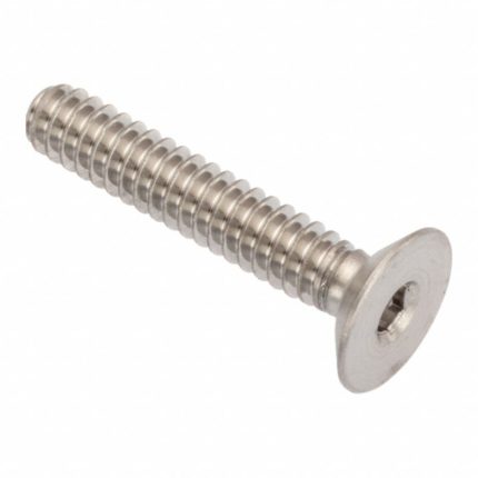 Socket Head Cap Screw: #10-24 Thread Size, 3/4 in Lg, Flat, Plain, Stainless Steel, 18-8