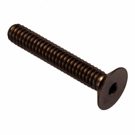 Socket Head Cap Screw: #10-32 Thread Size, 1 1/2 in Lg, Flat, Black Oxide, Stainless Steel, 316