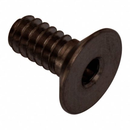 Socket Head Cap Screw: #6-32 Thread Size, 5/16 in Lg, Flat, Black Oxide, Stainless Steel, 316