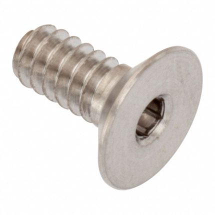 Socket Head Cap Screw: #6-32 Thread Size, 5/16 in Lg, Flat, Plain, Stainless Steel, 316