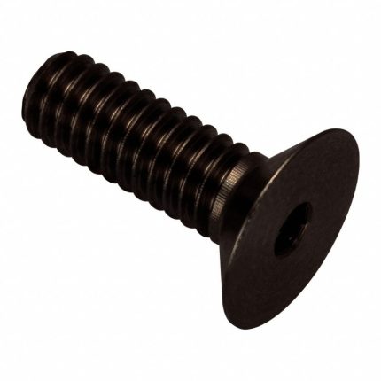 Socket Head Cap Screw: #8-32 Thread Size, 1/2 in Lg, Flat, Black Oxide, Stainless Steel, 316