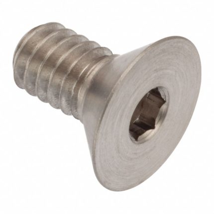 Socket Head Cap Screw: 1/4"-20 Thread Size, 1/2 in Lg, Flat, Plain, Stainless Steel, 18-8