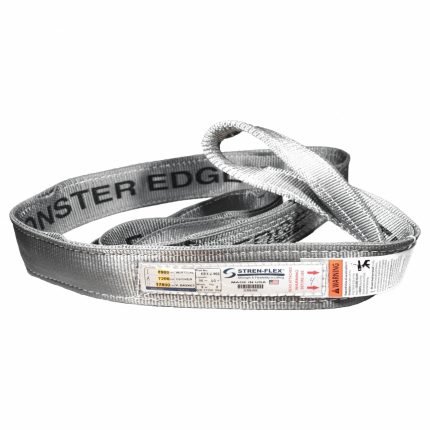 STREN-FLEX Web Sling: Type 4, Nylon, 4 Plies, 8 ft Sling Lg, 30,600 lb Vertical Hitch Capacity