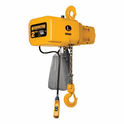 HARRINGTON Extended Lift Electric Chain Hoist: H4 - Heavy Duty, 208-230/460V AC, 1 Speeds, 14 fpm
