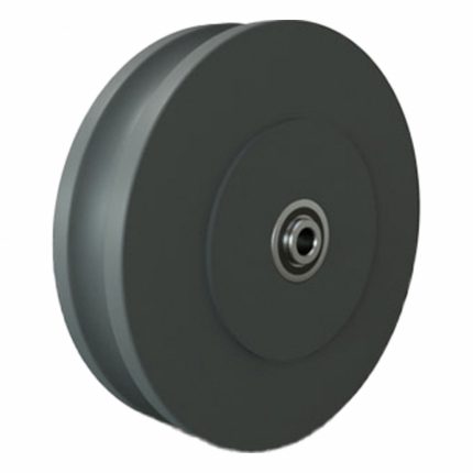 HAMILTON Track Wheel: 8 in Wheel Dia., 2 in Wheel Wd, 2,200 lb Load Capacity, 1/2 in For Axle Size